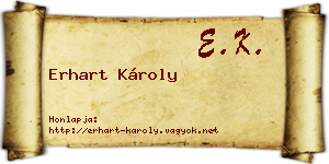 Erhart Károly névjegykártya
