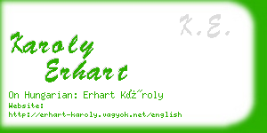 karoly erhart business card